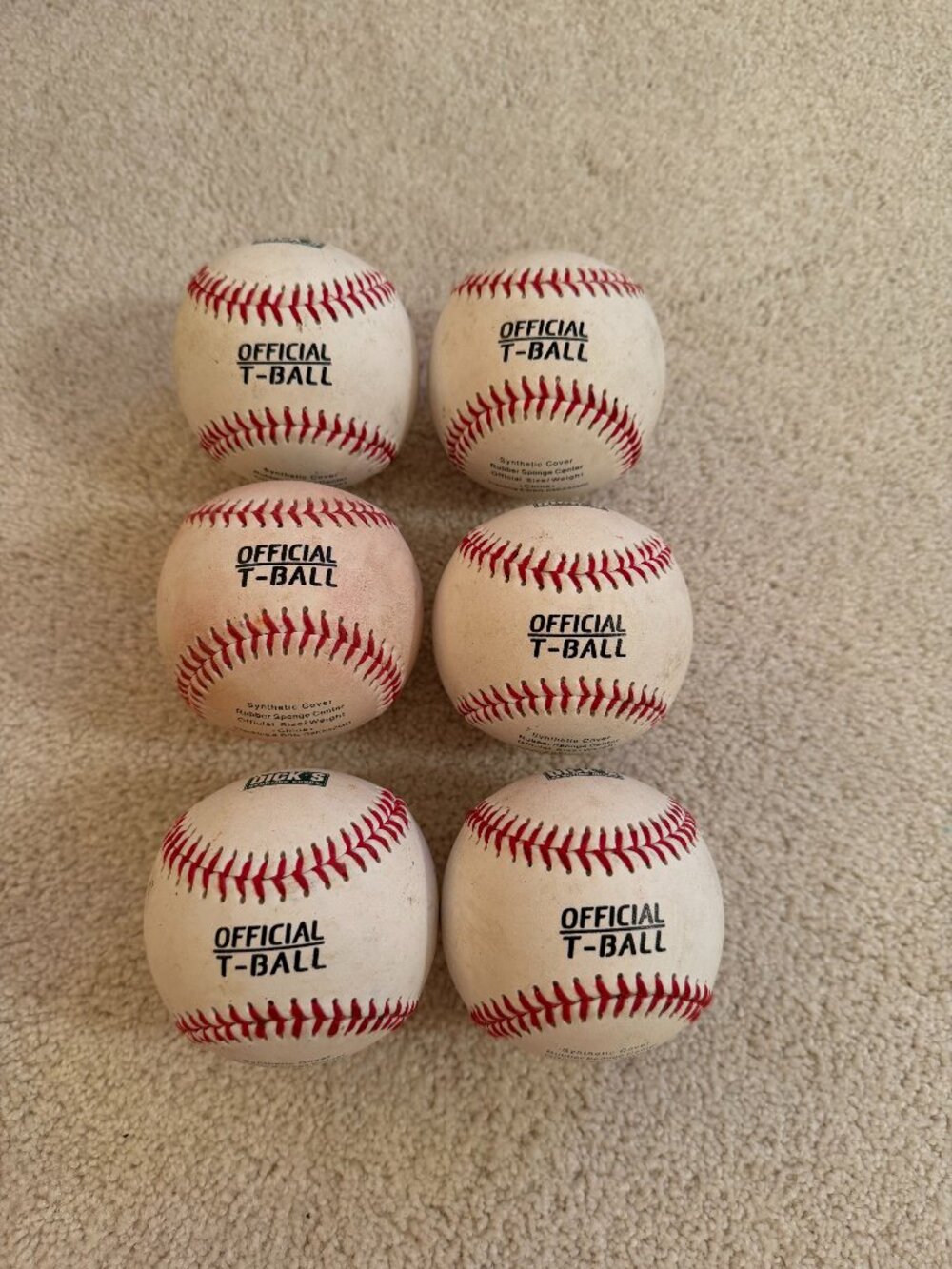 DICK'S Sporting Goods Synthetic T-Ball Balls – 6 Pack